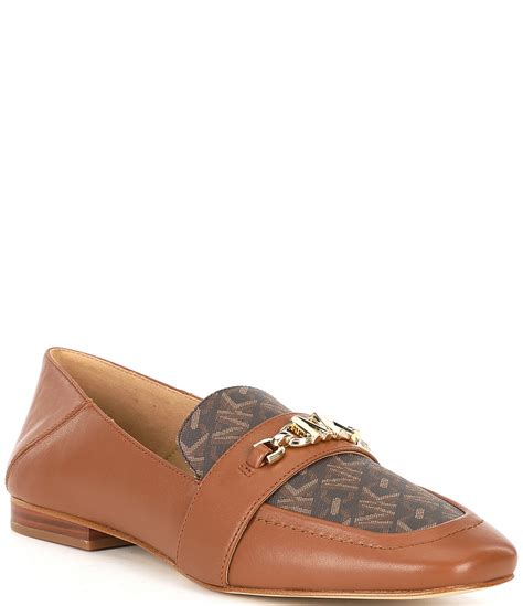 michael michael kors may tumbled leather loafers|Tiffanie Leather Loafer .